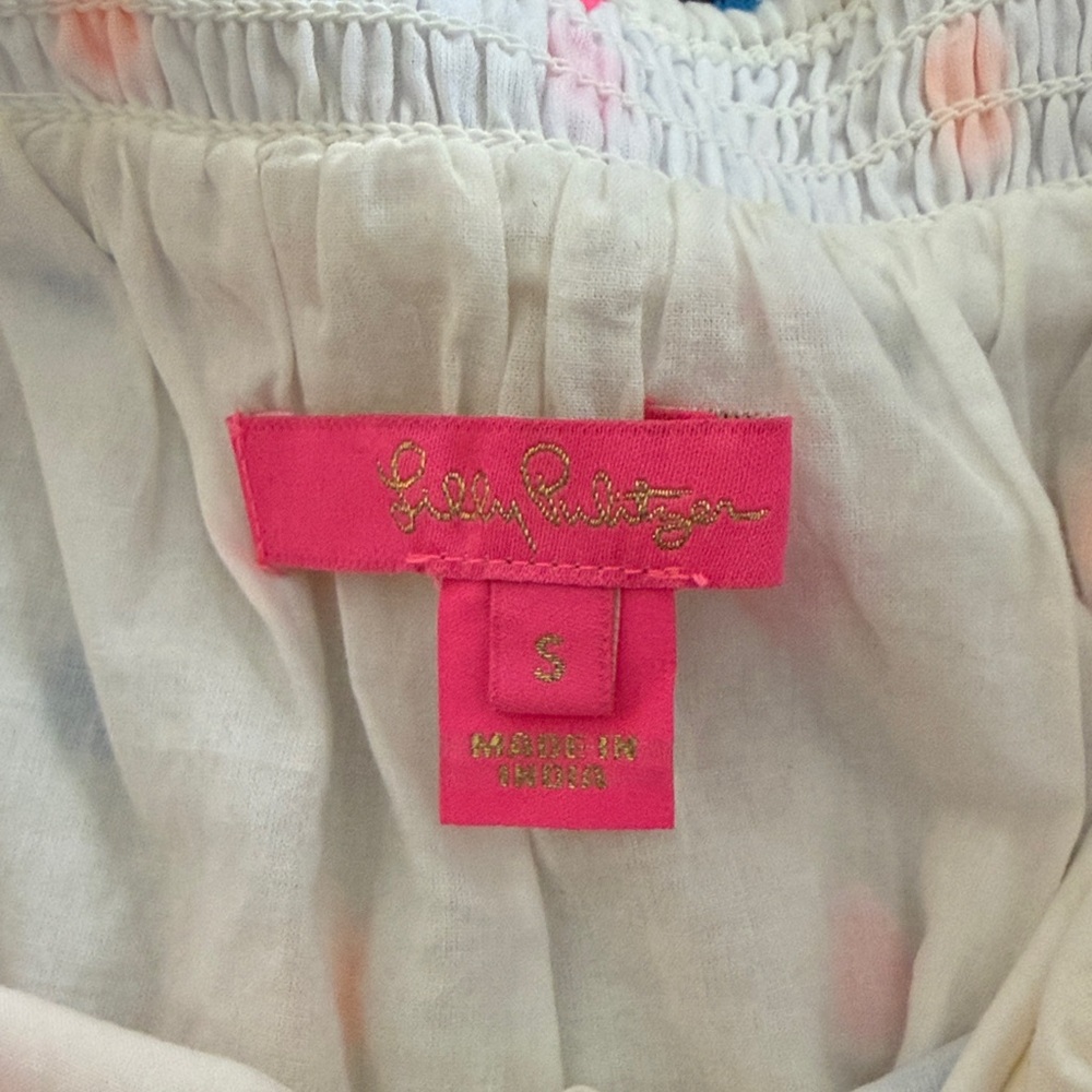 Lilly Pulitzer White Tank Top with Colorful Dots - Picture 3 of 3
